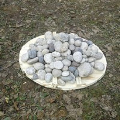 Осиновый щит + речные камни